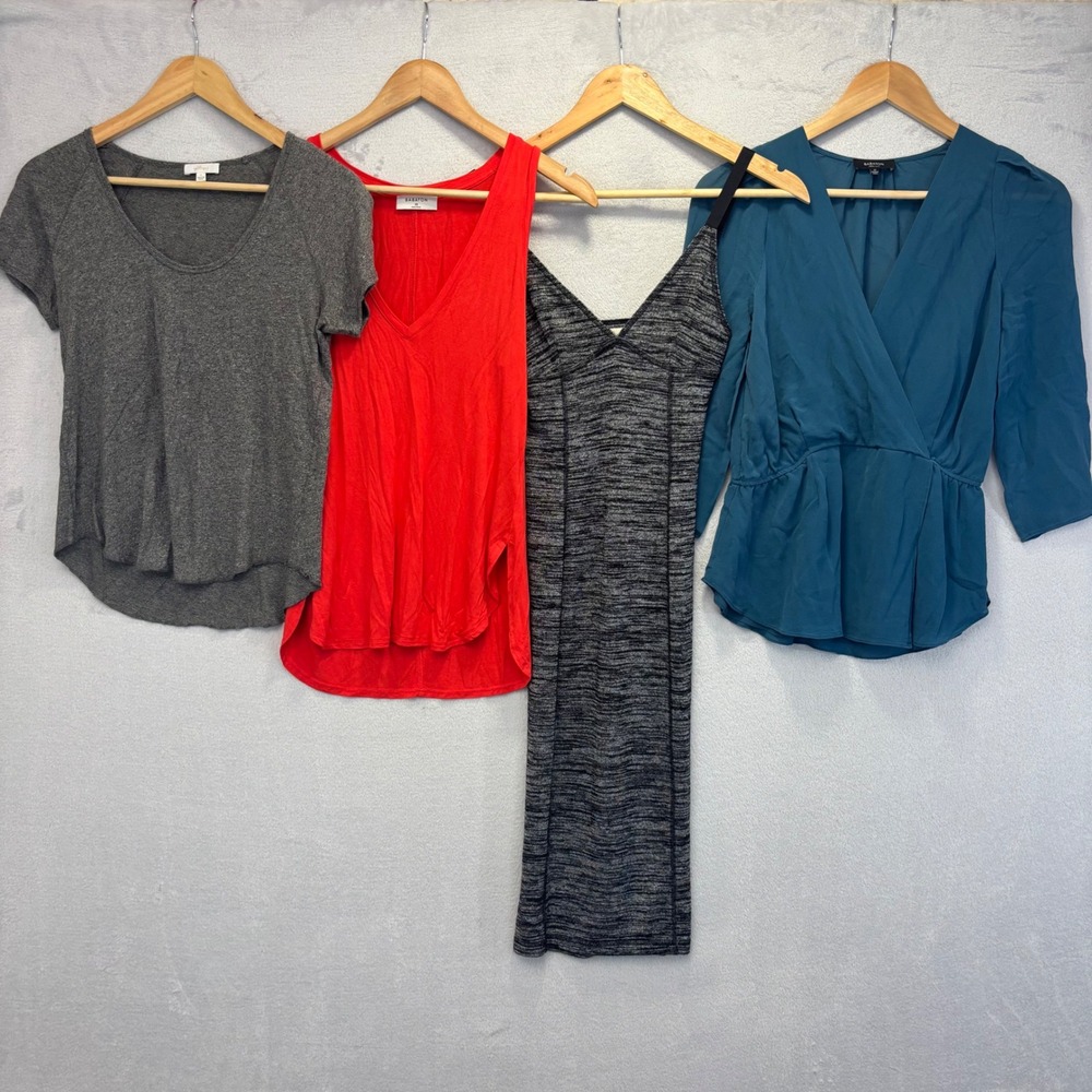 Lot of 4 XS Babaton & Wilfred Top Dress Blouse Silk Lightweight